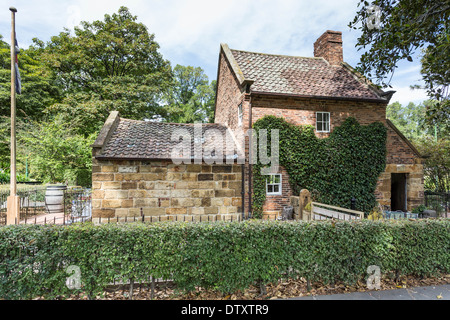 Captain Cook Cottage, eine wichtige touristische Attraktion in Fitzroy Gardens Melbourne Stockfoto