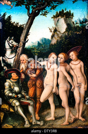 Urteil des Paris 1530 Lucas Cranach der ältere 1472-1553 Deutsch Deutschland Stockfoto