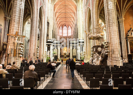 Innenraum der St. Baafskathedraal in Gent Belgien Stockfoto