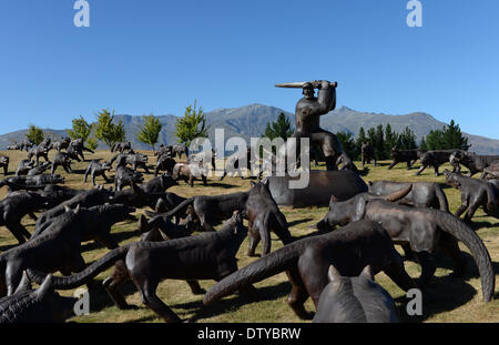 Arrowtown, Neuseeland. 25. Februar 2014. Gesamtansicht im The Hills vor dem Start der New Zealand Golf Open in The Hills, Arrowtown, Neuseeland. Bildnachweis: Action Plus Sport Bilder/Alamy Live News Stockfoto