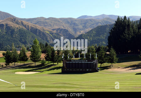 Arrowtown, Neuseeland. 25. Februar 2014. Gesamtansicht im The Hills vor dem Start der New Zealand Golf Open in The Hills, Arrowtown, Neuseeland. Bildnachweis: Action Plus Sport Bilder/Alamy Live News Stockfoto