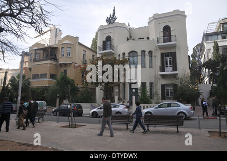 Israel, Tel Aviv, Rothschild Boulevard Stockfoto