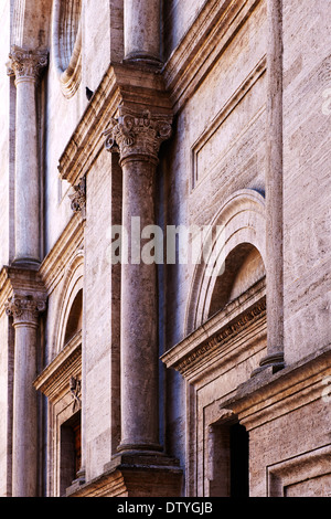 Der Dom von Pienza in Campo, Toskana, Toscana, Italien Stockfoto