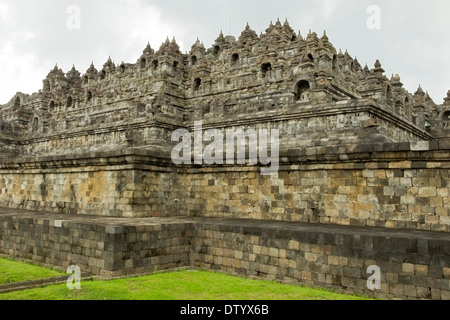 Borobudur, Sailendra buddhistische Tempel, Magelang, Java, Indonesien Stockfoto