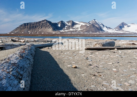 Poolepynten Landschaft, Svalbard, Spitzbergen, Norwegen, der Arktis Stockfoto