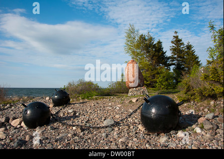 Zweiter Weltkrieg-Denkmal, Juminda, Juminda Halbinsel, Lahemaa Nationalpark, Estland, Baltikum Stockfoto