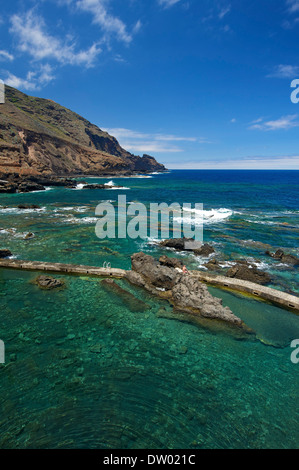 Piscinas De La Fajana, natürliche Schwimmbecken, Barlovento, La Palma, Kanarische Inseln, Spanien Stockfoto