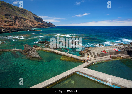 Piscinas De La Fajana, natürliche Schwimmbecken, Barlovento, La Palma, Kanarische Inseln, Spanien Stockfoto