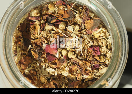 Getrocknete Blumen von Heilpflanzen Stockfoto