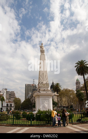 Obelisk Mayo, Plaza de Mayo, Buenos Aires, Argentinien Stockfoto