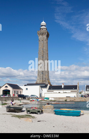 Phare d'Eckmühl oder Punkt Penmarc Leuchtturm, Penmarch, Finistere, Bretagne, Frankreich Stockfoto