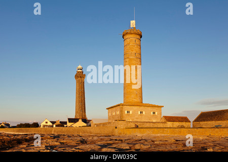 Phare d'Eckmühl oder Punkt Penmarc Leuchtturm, Penmarch, Finistere, Bretagne, Frankreich Stockfoto