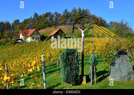 Bildstock in den Weinbergen, South steirischen Wein Straße, Steiermark, Österreich Stockfoto