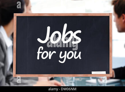 Jobs für Sie auf einer Tafel geschrieben Stockfoto