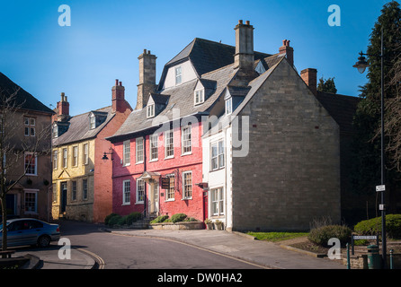 Alte Häuser in Calne Wiltshire England UK Stockfoto