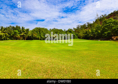 Golfplatz - Insel Praslin Seychellen Stockfoto