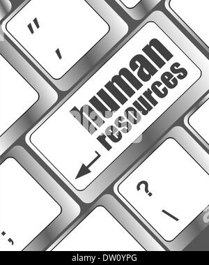 Human Resources Text auf Laptop-Tastatur Stockfoto