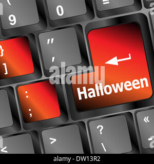 Halloween-Taste auf der Computertastatur Stockfoto