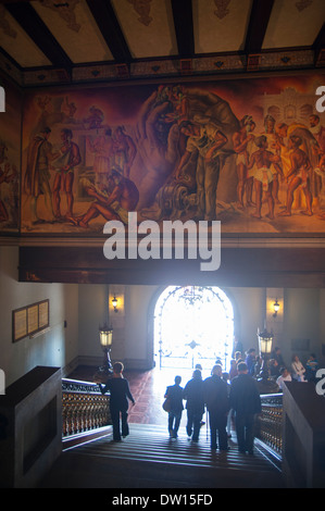 Innenraum des Palacio Nacional De La Cultura in Guatemala-Stadt Stockfoto