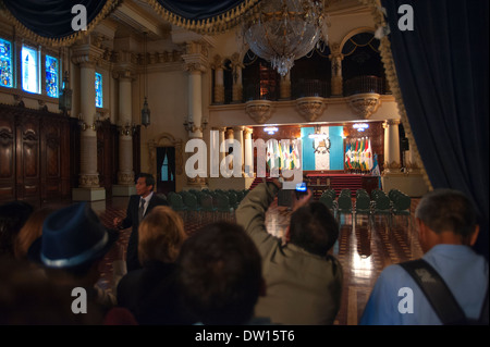 Innenraum des Palacio Nacional De La Cultura in Guatemala-Stadt Stockfoto
