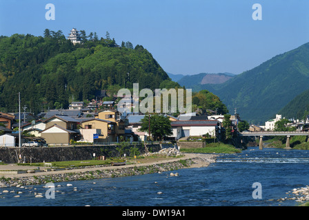 Gujo Hachiman Burg, Präfektur Gifu Stockfoto