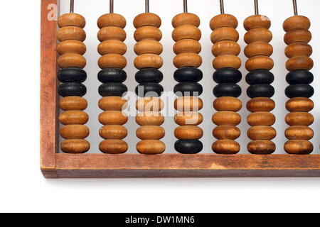 Teil der alten hölzernen abacus Stockfoto