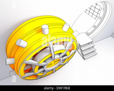Bank-Tresor-Tür Stockfoto
