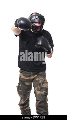 Krav Maga Kämpfer Stockfoto