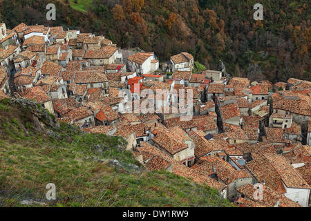 San Donato di Ninea Blick von oben Stockfoto
