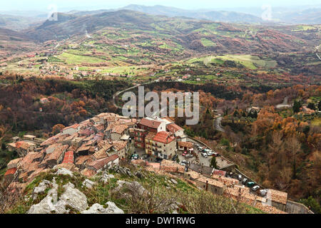 San Donato di Ninea Blick von oben Stockfoto