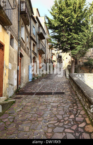 San Donato di Ninea alte Häuser detail Stockfoto