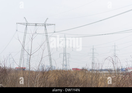 Powerlines Stockfoto