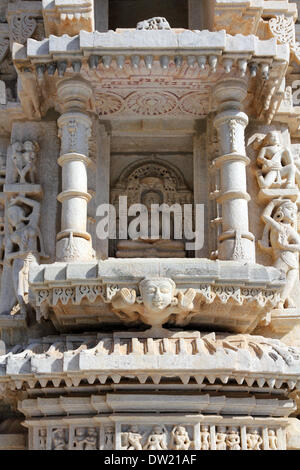 Hinduismus Ranakpur Tempel fragment Stockfoto