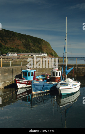 Burnmouth und Burnmouth Hafen auf dem Küstenpfad Berwickshire, Scottish Borders Stockfoto