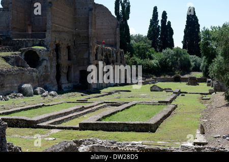 Blick Abschnitt Italien Garten Garten Stadion Villa Adriana Tivoli-Stadion war nicht tatsächliche athletische Arena aber eine Stockfoto