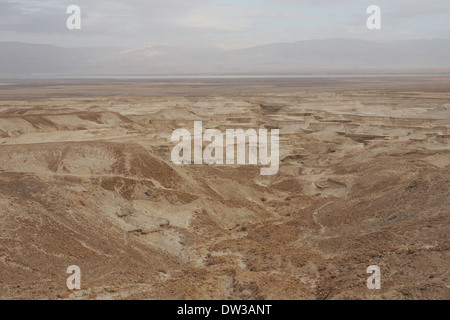 Blick auf Totes Meer Israel im Abstand von Masada Jugendherberge-Youth Hostel Stockfoto