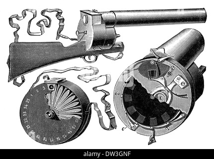 Chronophotographic Pistole, 1883 von Étienne-Jules Marey, französischer Wissenschaftler, Physiologe und Chronofotografen, Stockfoto