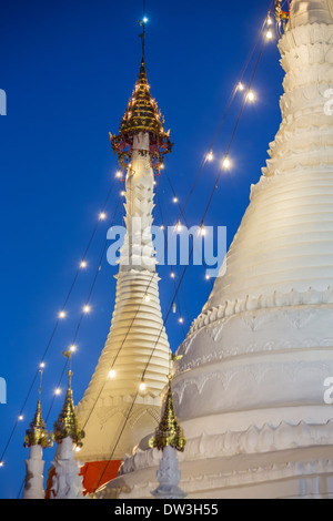 Wat Phra, dass Doi Kong Mu Tempel Stupa in Mae Hong Son, Nord-Thailand Stockfoto