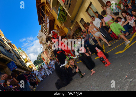 Fasching-Karneval in Puerto De La Cruz, Teneriffa Stockfoto