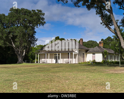 Dh Waitangi Treaty Grounds BUCHT DER INSELN NEUSEELAND Waitangi Treaty House Geschichte Gebäude aus der Kolonialzeit Museum finden Stockfoto