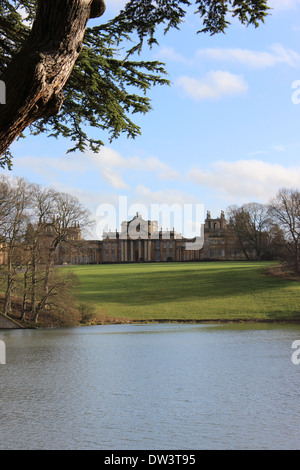 Blenheim Palace Anlagen im winter Stockfoto