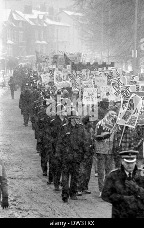 Clinton McCurbin Protest März, 7. März 1987, Wolverhampton, England. Stockfoto