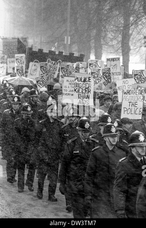 Clinton McCurbin Protest März, 7. März 1987, Wolverhampton, England. Stockfoto