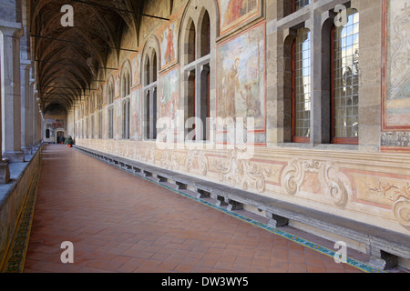 Dekorationen im Kloster Santa Chiara in Neapel, Italien Stockfoto