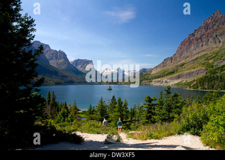 St. Mary Lake im Glacier National Park, Montana, USA. Stockfoto