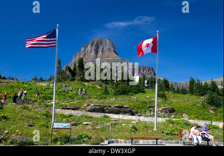 Reynolds Berg am Logan Pass entlang der kontinentalen Wasserscheide im Glacier National Park, Montana, USA. Stockfoto