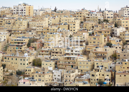 Nahen Osten und Häuser am Morgen in Amman, Jordanien Stockfoto