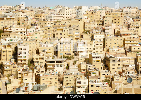 Nahen Osten und Häuser am Morgen in Amman, Jordanien Stockfoto