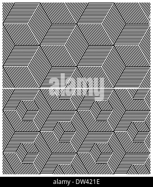 Satz von zwei B&W nahtlose Muster Stockfoto