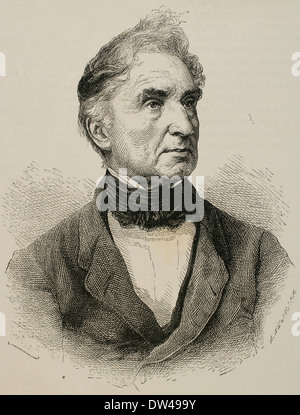 Justus von Liebig (1803-1873). Deutscher Chemiker. Arbeitete an der Organisation der organischen Chemie. Gravur. Stockfoto